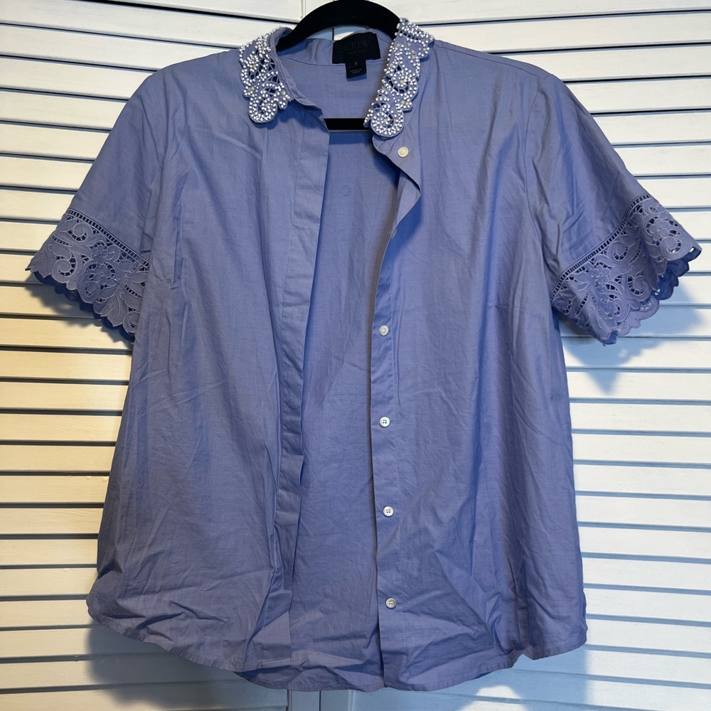 Jcrew blue button down size 8